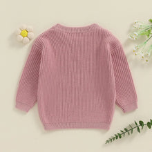 Load image into Gallery viewer, Toddler Kids Girl Big Sister Sweater Cute Long Sleeve Letter Embroidery Knit Pullover Loose Top
