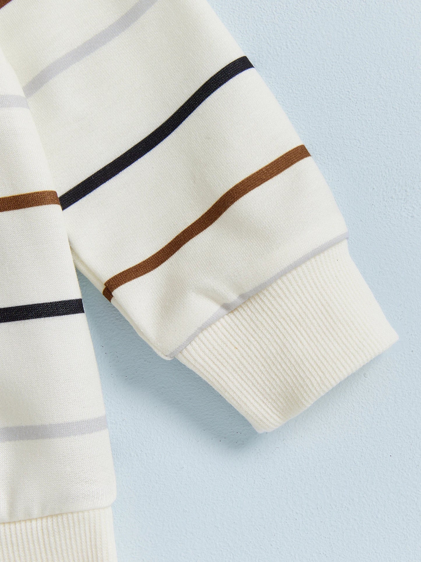 Baby Toddler Boys 2Pcs Autumn Pants Sets Long Sleeve O Neck Striped Top Drawstring Pants Jogger Set