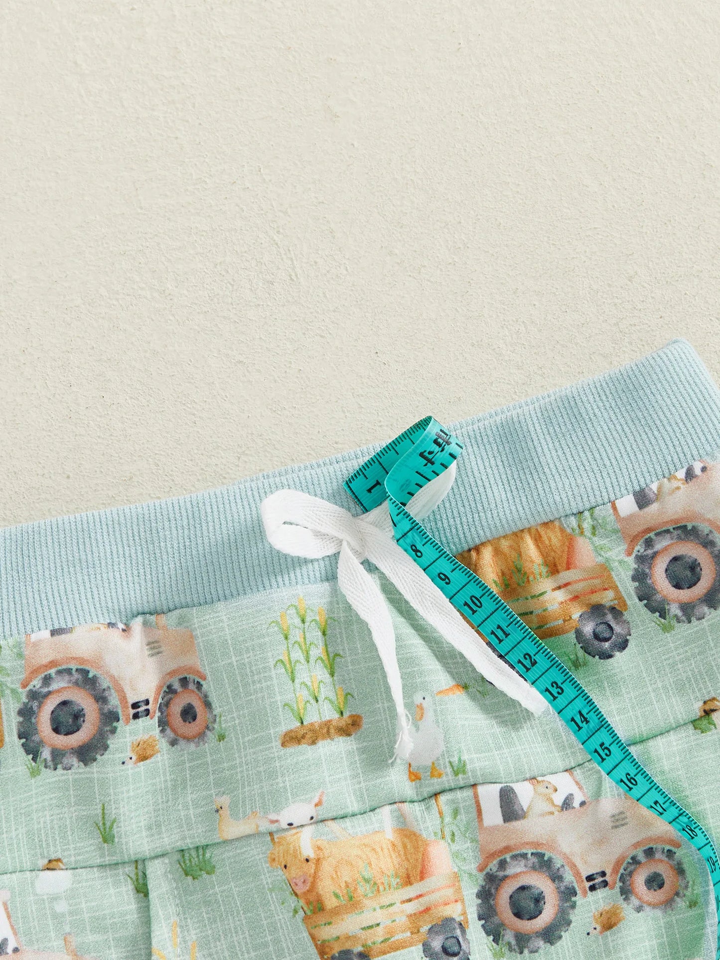 Baby Toddler Boys 2Pcs Fall Outfit Farm Animal/Tractor Print Long Sleeve Top and Elastic Pants 2Piece Clothes Jogger Set