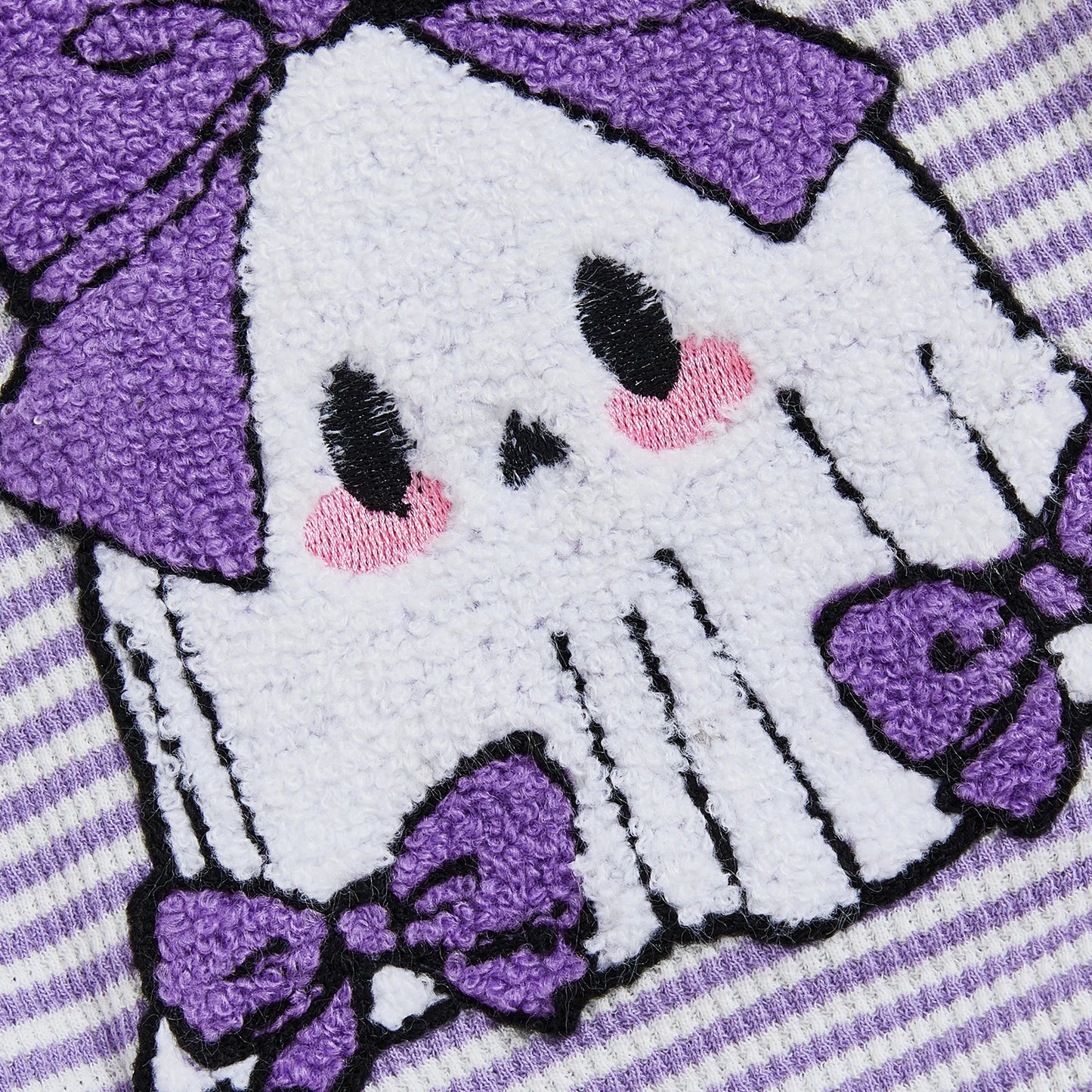 Baby Toddler Girls 2Pcs Pants Set Embroidery Ghost Long Sleeve Top with Striped Jogger Pants Halloween Clothes