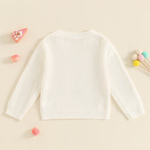 Load image into Gallery viewer, Toddler Kids Girls Big Sis Sweater Casual Rainbow Letter Embroidery Warm Knitted Long Sleeve Pullover Knitwear Top
