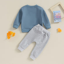 Load image into Gallery viewer, Baby Toddler Boy 2Pcs Outfits Lettering Mama&#39;s Little Boy Print Long Sleeve Top and Elastic Pants Set
