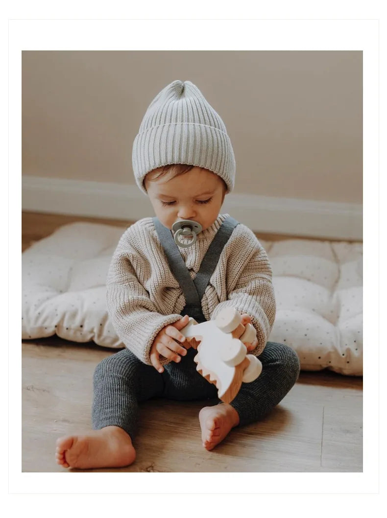 Newborn Baby Sweater Kid Boy Girl Winter Clothes Warm Thick Knit Pullover Top Infant Long Sleeve Basic Knitwear Outfit