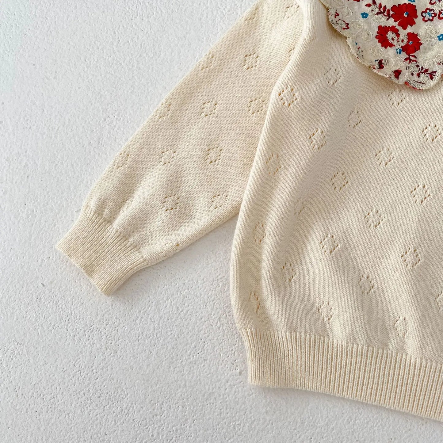 Baby Toddler Girl Autumn Winter Clothes Infant Flower Sweater Long Sleeve Knit Pullover Top Knitwear Floral Top