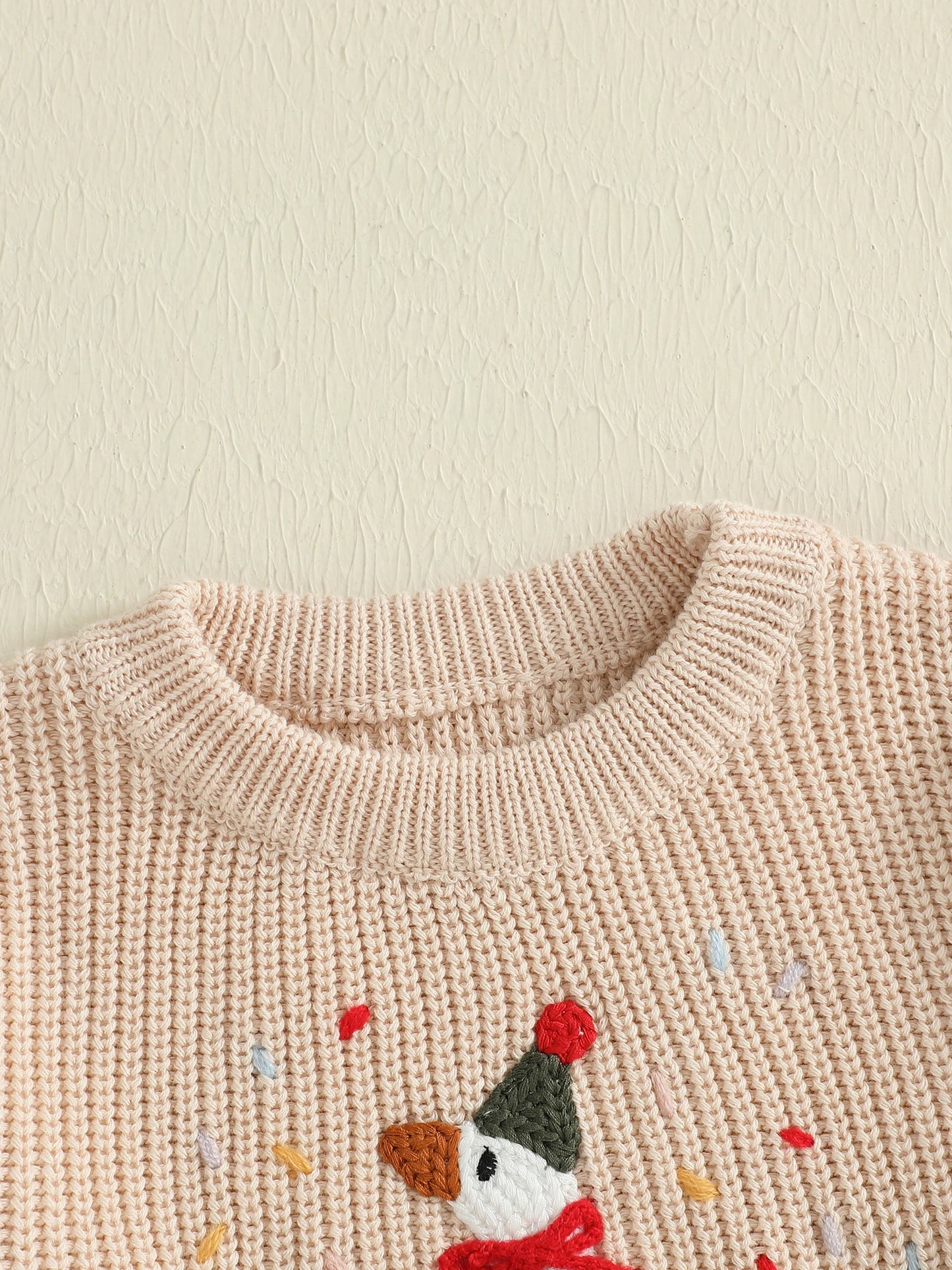 Baby Toddler Girls Boys Birthday Sweaters Long Sleeve Round Neck Silly Goose Party Hat Embroidery Pullover Fall Top