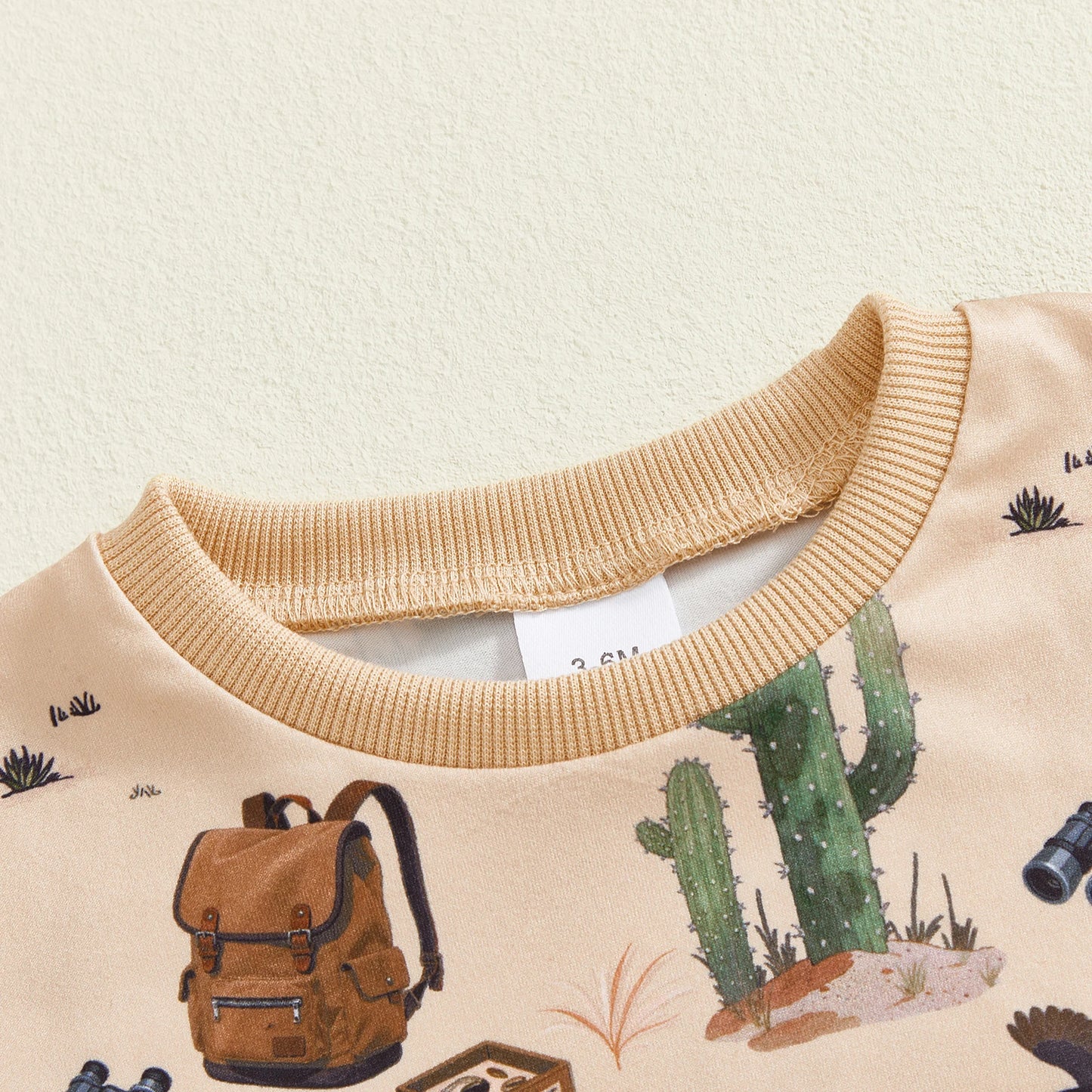 Baby Boy Summer Jumpsuit Cactus Print Short Sleeve Round Neck Romper Cute Bodysuit