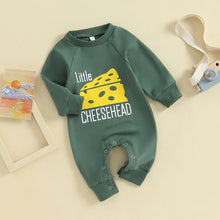 Load image into Gallery viewer, Baby Toddler Girl Boy Football Long Sleeve Romper Jumpsuit Playsuit Sunday Funday with Daddy Letters Print Alabama Little Cheesehead
