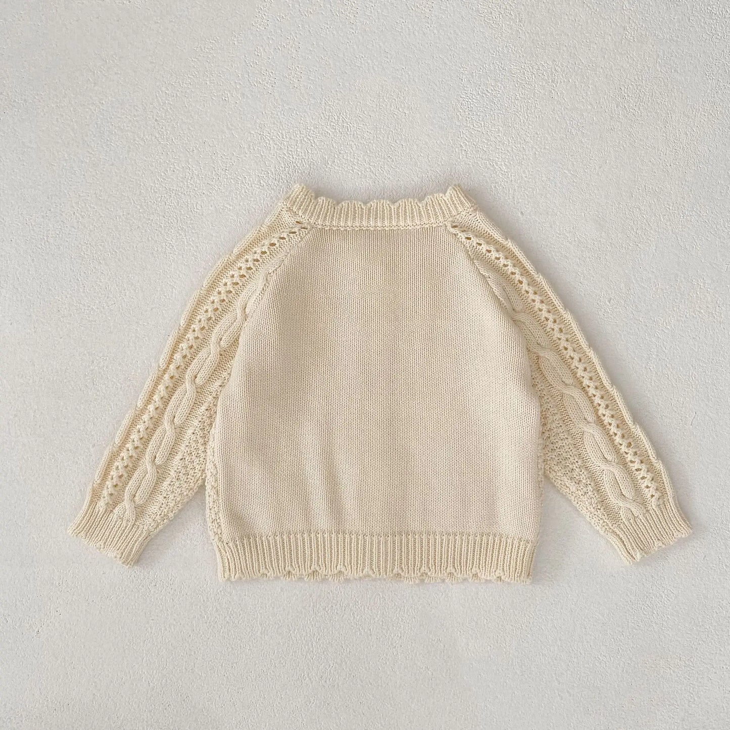 Baby Toddler Girl Sweater Cardigan Winter Clothes Long Sleeve Knitwear Warm Thick Button Up Knit Top