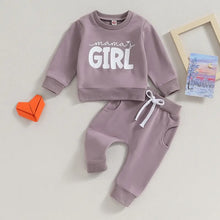 Load image into Gallery viewer, Toddler Baby Girl 2Pcs Fall Clothes Mama&#39;s Girl Letters Print Pullover Top and Jogger Pants Set Outfits Tracksuit
