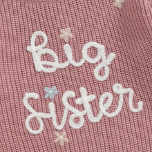 Load image into Gallery viewer, Toddler Kids Girl Big Sister Sweater Cute Long Sleeve Letter Embroidery Knit Pullover Loose Top
