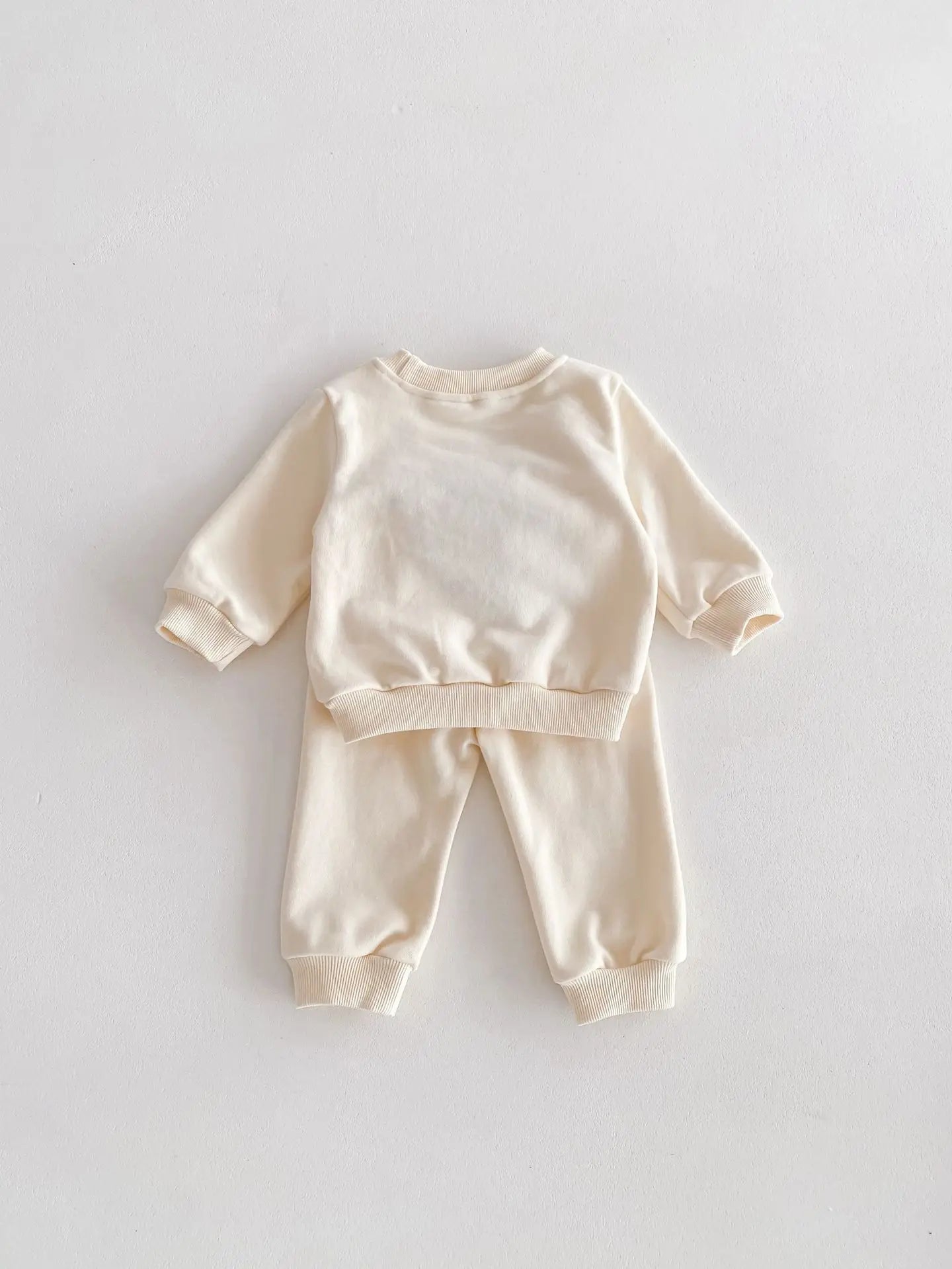 Baby Toddler Boy Girl 2Pcs Clothes Set Autumn Winter Infant Jogger Set Long Sleeve Pullover Top Pant Suit Outfit