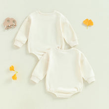 Load image into Gallery viewer, Baby Girls Boys 2Pcs Womb Makes Bubble Rompers Twins Clothes Rainbow Letter Print Long Sleeve Bodysuits
