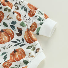 Load image into Gallery viewer, Baby Toddler Girls Boys Halloween Bodysuit Fall Long Sleeve Crewneck Pumpkin Print Romper
