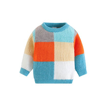Load image into Gallery viewer, Baby Toddler Boy Girl Knitted Sweater Casual Warm Contrast Color Long Sleeve Pullovers Autumn Knitwear
