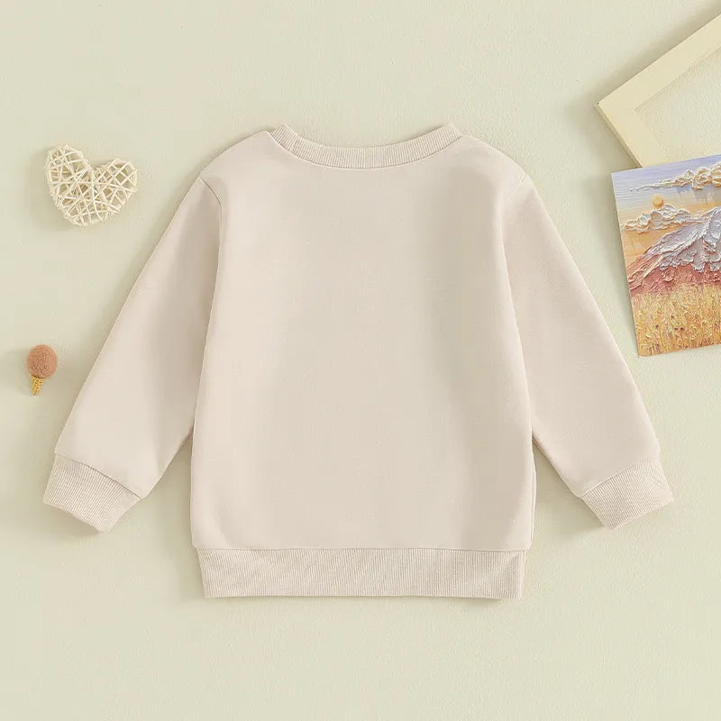 Baby Toddler Kids Girls Boys Matching Outfits Letter Print Big Lil Cousin Long Sleeve Crewneck Top