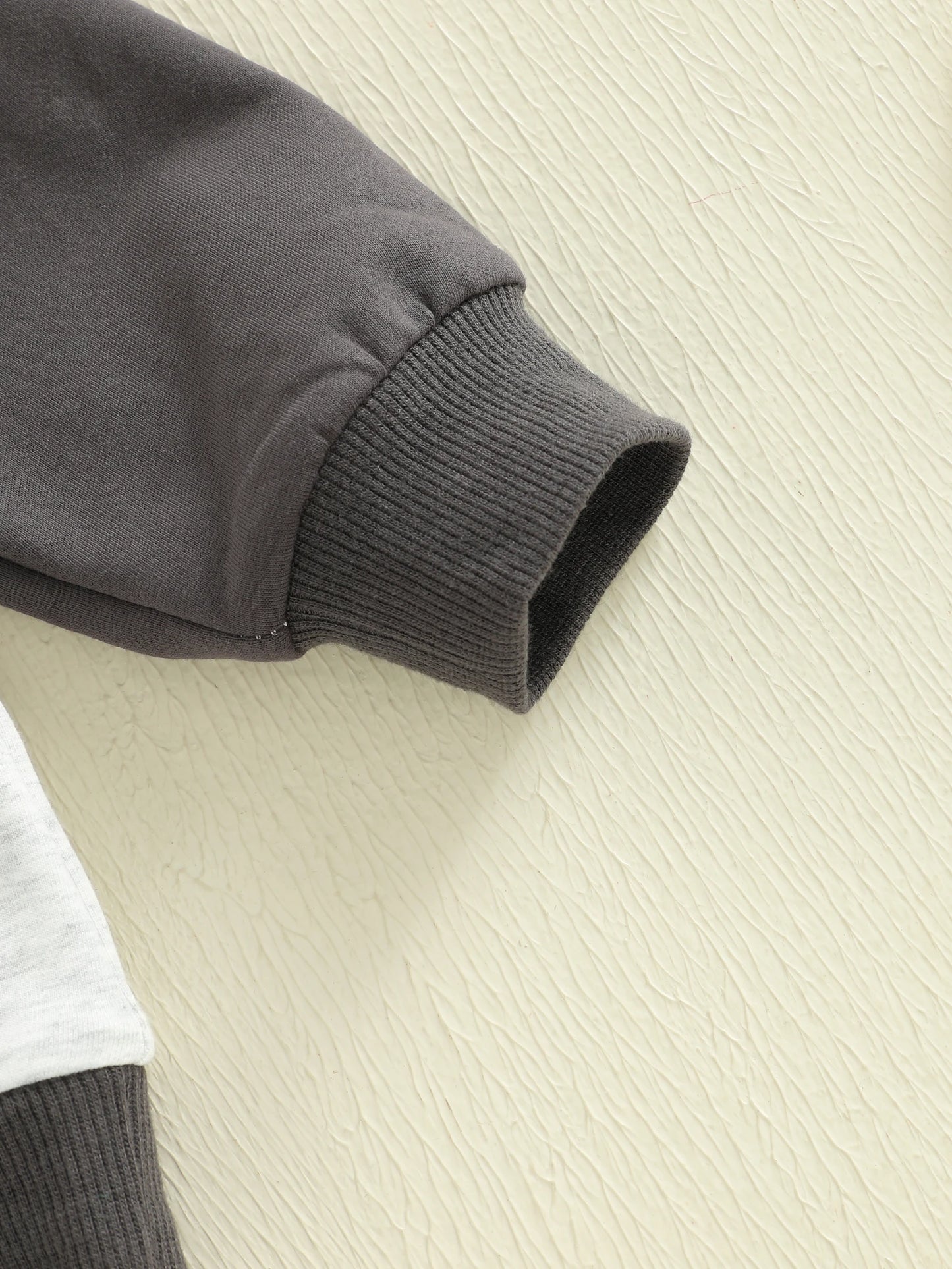 Baby Toddler Boys Girls 2Pcs Clothing Jogger Set Contrast Color Long Sleeve Collar Quarter Button Up Pullover with Pants Outfit