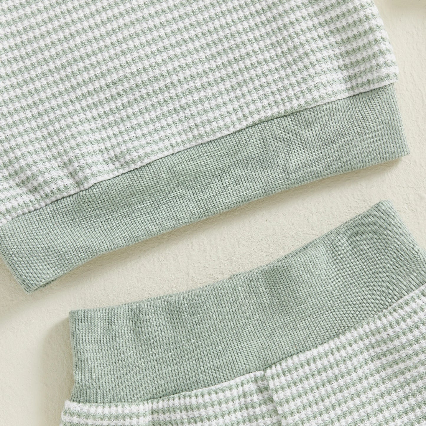 Baby Toddler Boys 2Pcs Fall Sets Long Sleeve Round Neck Duck Embroidery Top Striped Pants Jogger Set