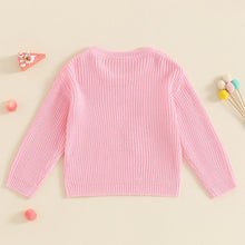 Load image into Gallery viewer, Toddler Kids Girls Big Sis Sweater Casual Rainbow Letter Embroidery Warm Knitted Long Sleeve Pullover Knitwear Top
