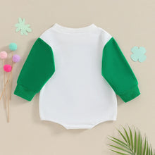 Load image into Gallery viewer, Baby Girls Boys St.Patrick&#39;s Day Romper Letters Lucky Long Sleeve O-Neck Shamrock Print Jumpsuit
