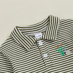 Baby Toddler Boys 2Pcs Long Sleeve Embroidery Duck Top with Striped Pants Infant Clothes Set
