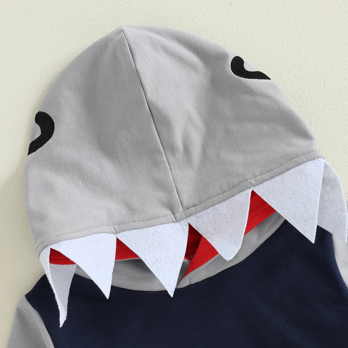 Baby Toddler Boys 2Pcs Fall Outfit Shark Pattern Long Sleeve Hoodie Elastic Waist Pants Jogger Set