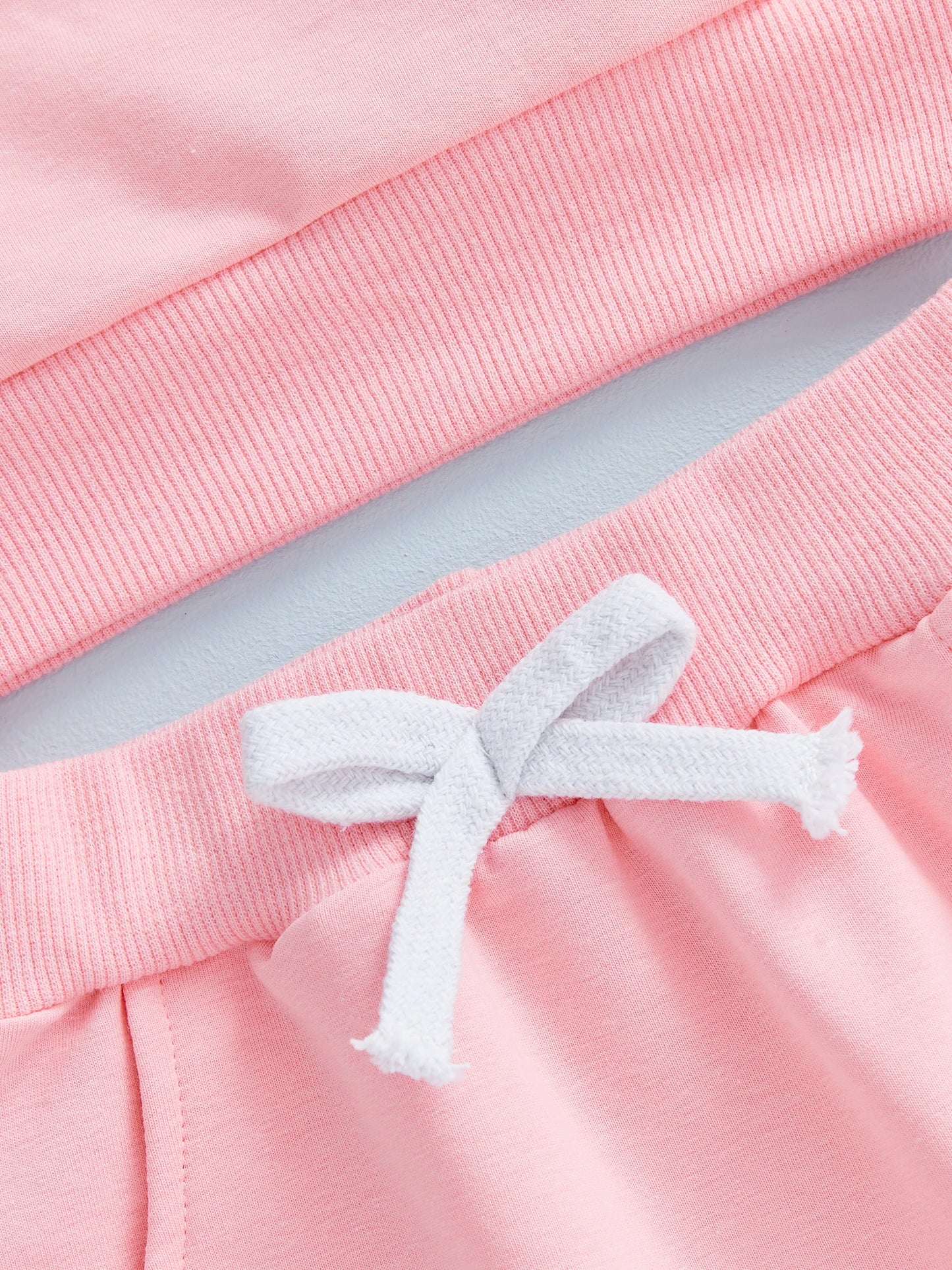 Baby Toddler Girls 2Pcs Valentine's Outfit LOVE Letter Embroidered Long Sleeve Top and Heart Embroidered Pants Jogger Set