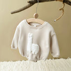 Fuzzy Llama Bodysuit Romper