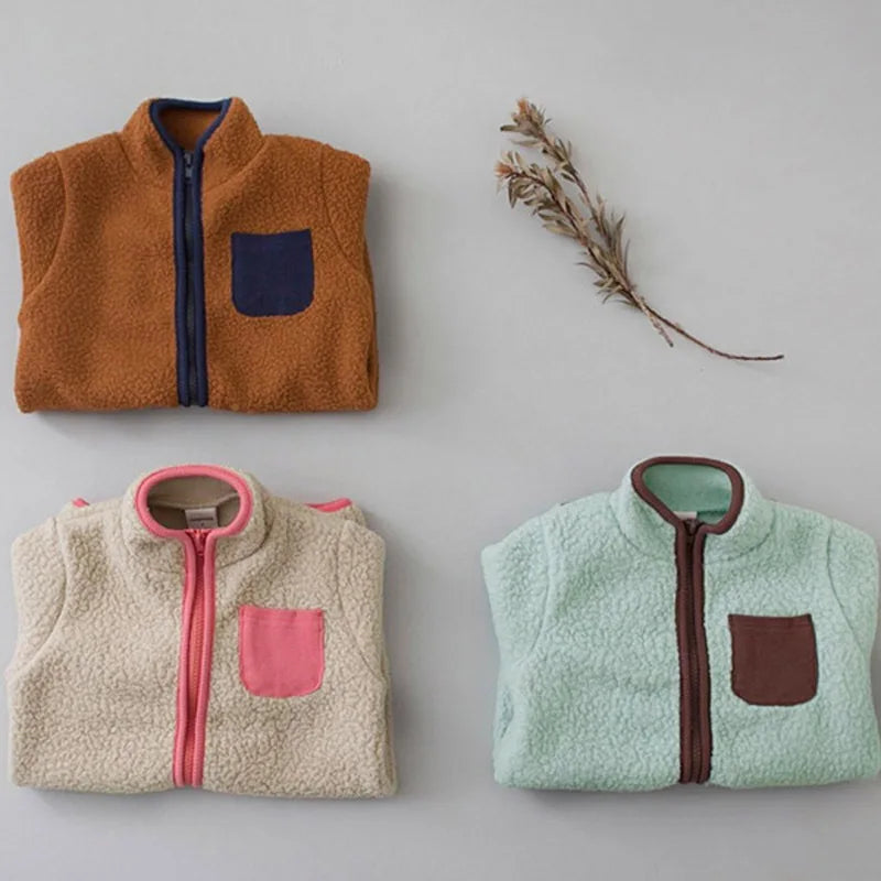 Fleece Patchwork Jumpsuit Outwear Romper