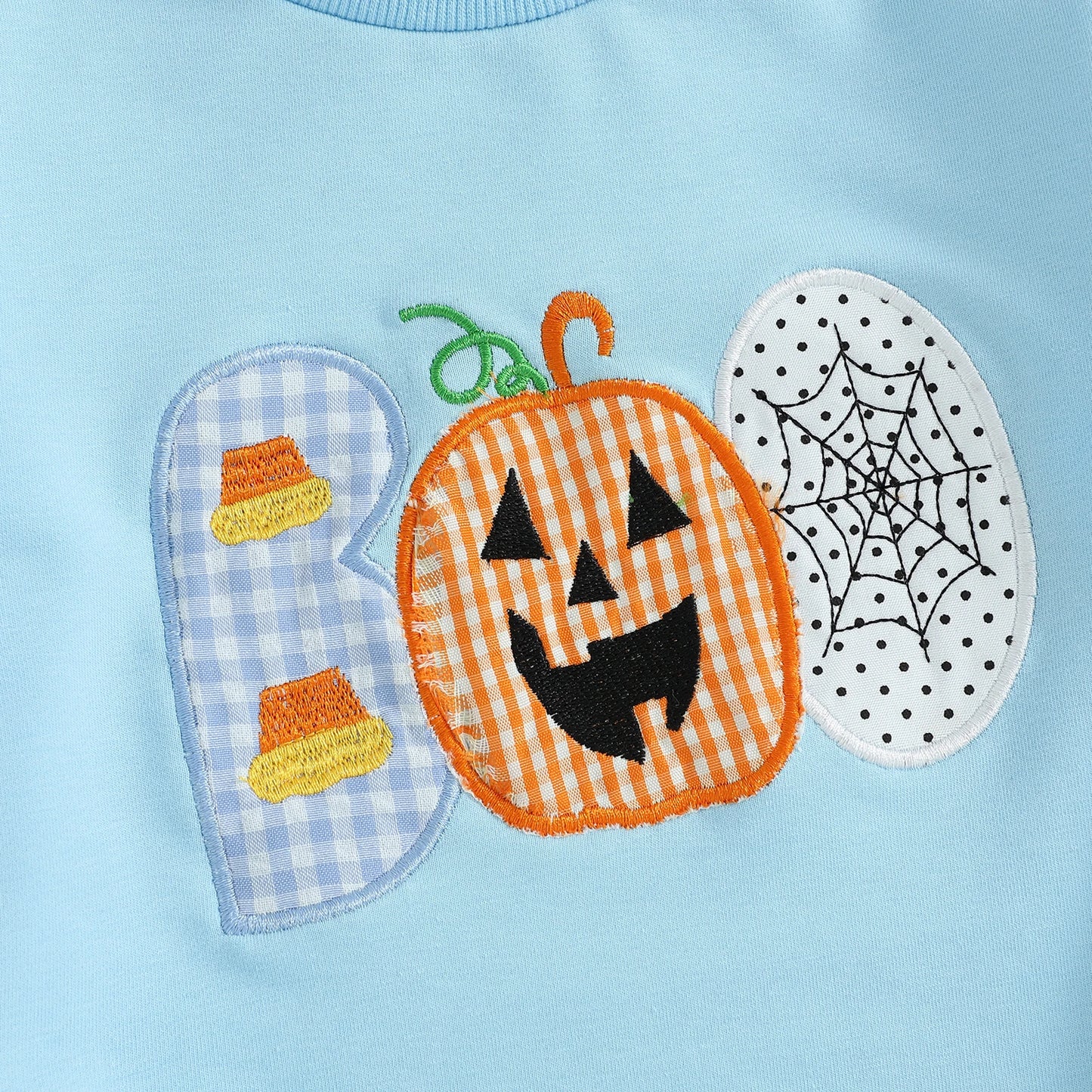Baby Girls Boys Bubble Romper Halloween Clothes Spider Web Pumpkin Embroidery Letters Boo Long Sleeve Bodysuit Jumpsuit