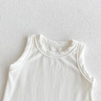 Solid Round Neck Bodysuit Romper