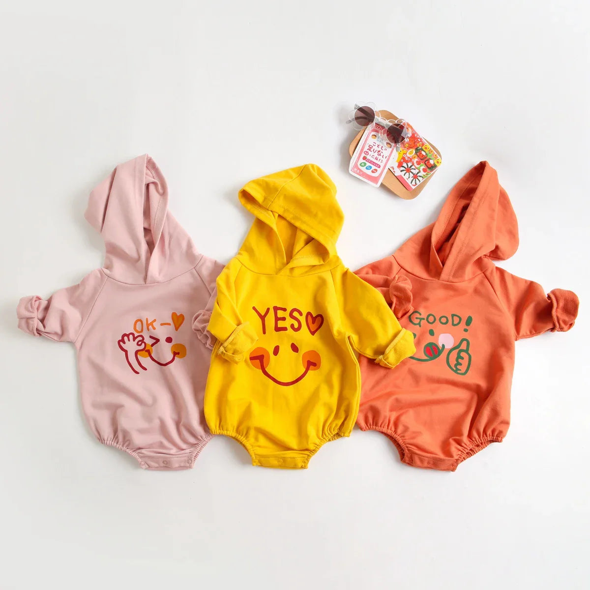 Casual Cotton Hooded Bodysuit Romper