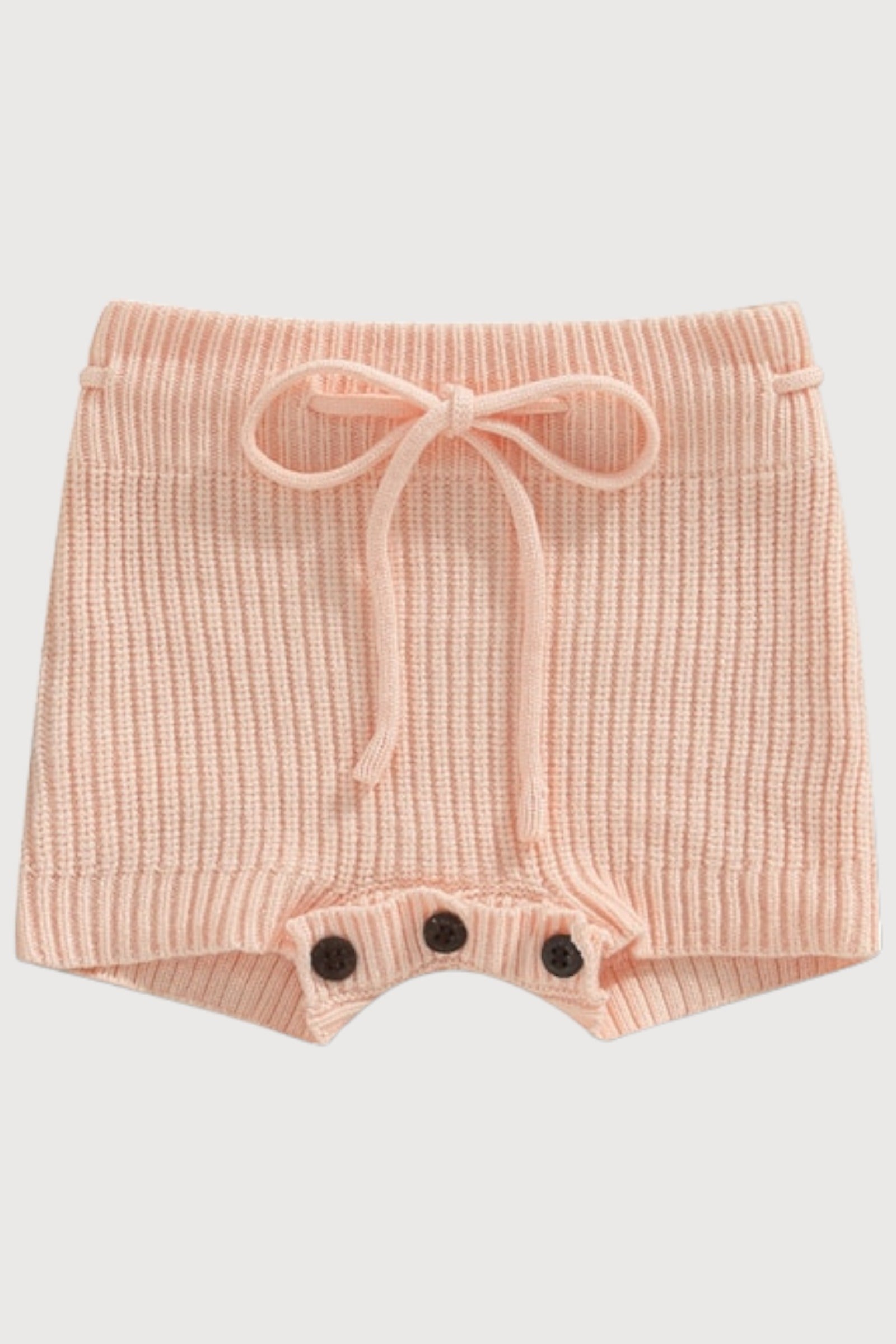 Baby Girls Solid Color Knit Shorts