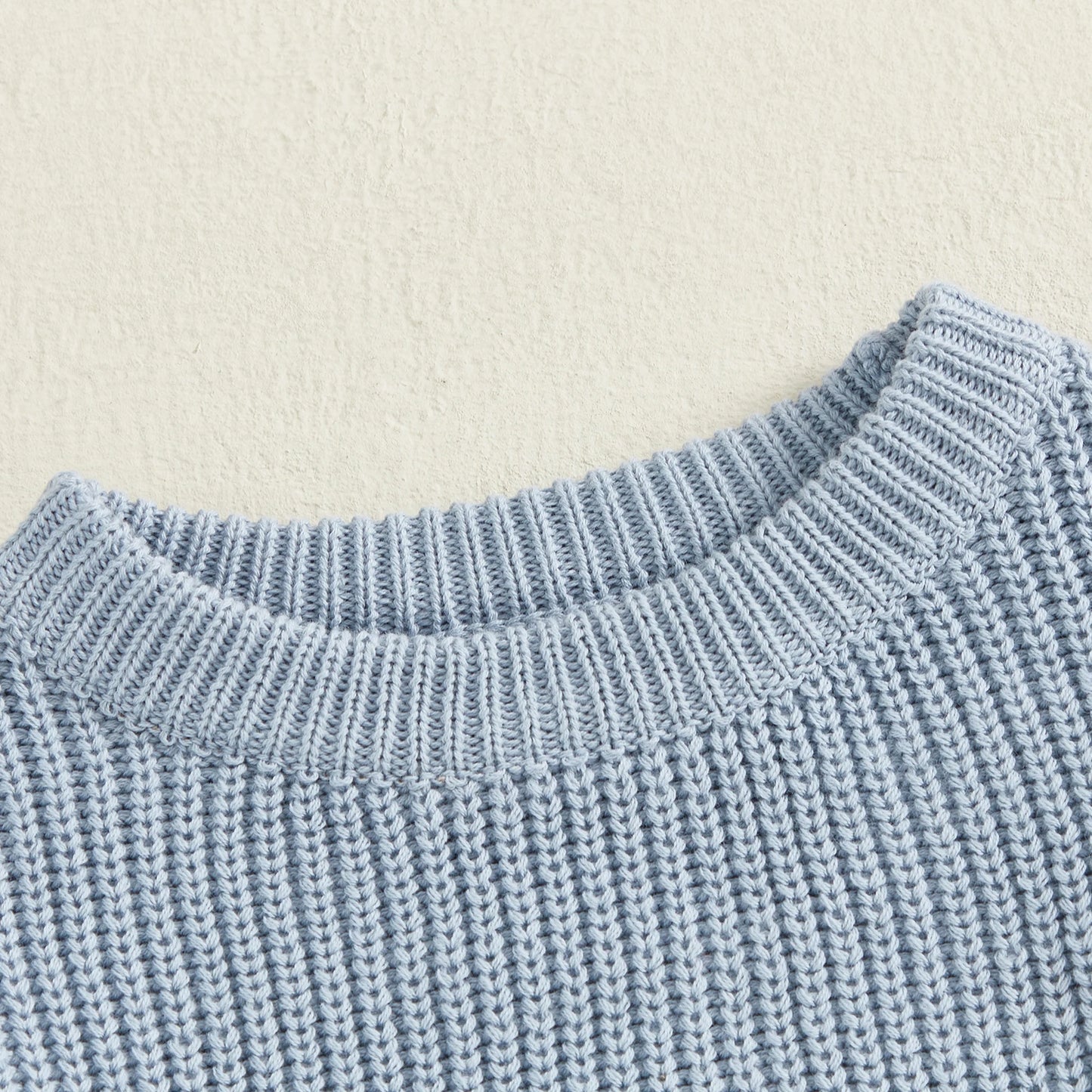 Baby Toddler Kids Girl Boy Knitted Long Sleeve Sweater Solid Loose Pullover Casual Tops Children Knitwear Clothes