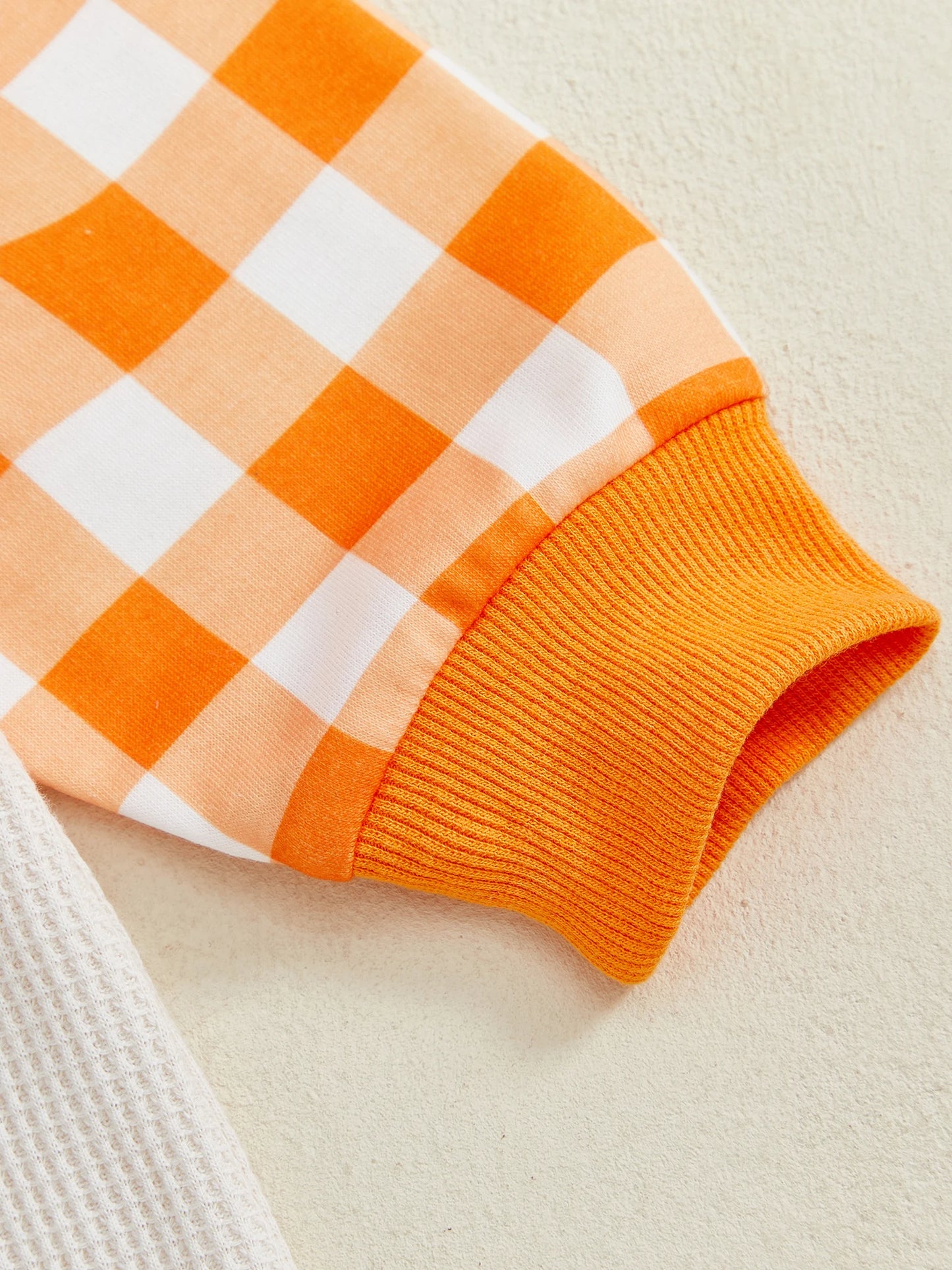 Baby Girl Boy Thanksgiving/Christmas Casual Jumpsuit Long Sleeve Round Neck Car Truck Pumpkin Christmas Tree Embroidery Plaid Romper