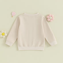 Load image into Gallery viewer, Toddler Baby Kids Boys Girls Fuzzy Letter Embroidery Cousin Crew Matching Long Sleeve Round Neck Pullover Loose Top
