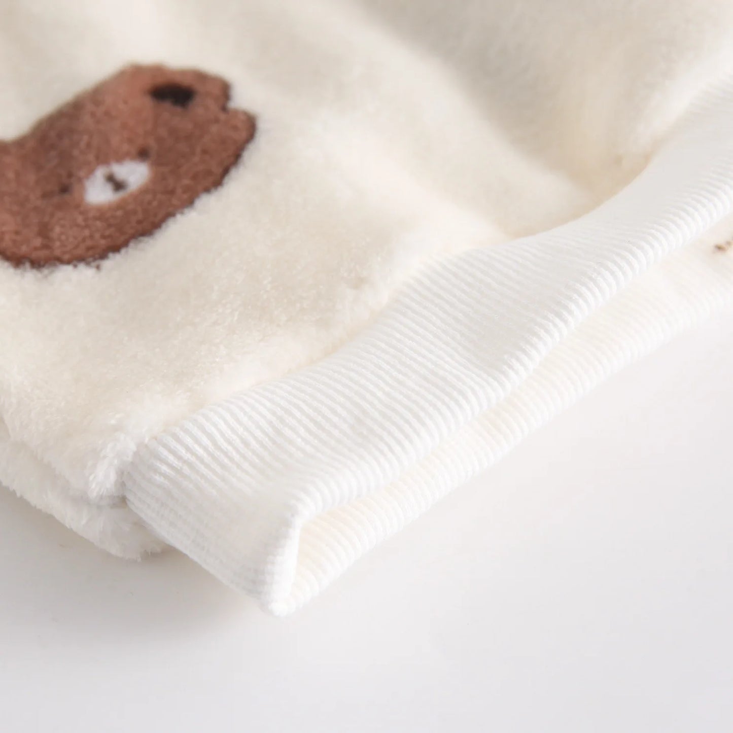 Baby Toddler Boy Girl 2Pcs Winter Clothes Set Thick Warm Pullover Top Pant Suit Bear Print Fleece Two Piece Jogger Set Outfit