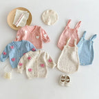 Heart Knit Cardigan Set
