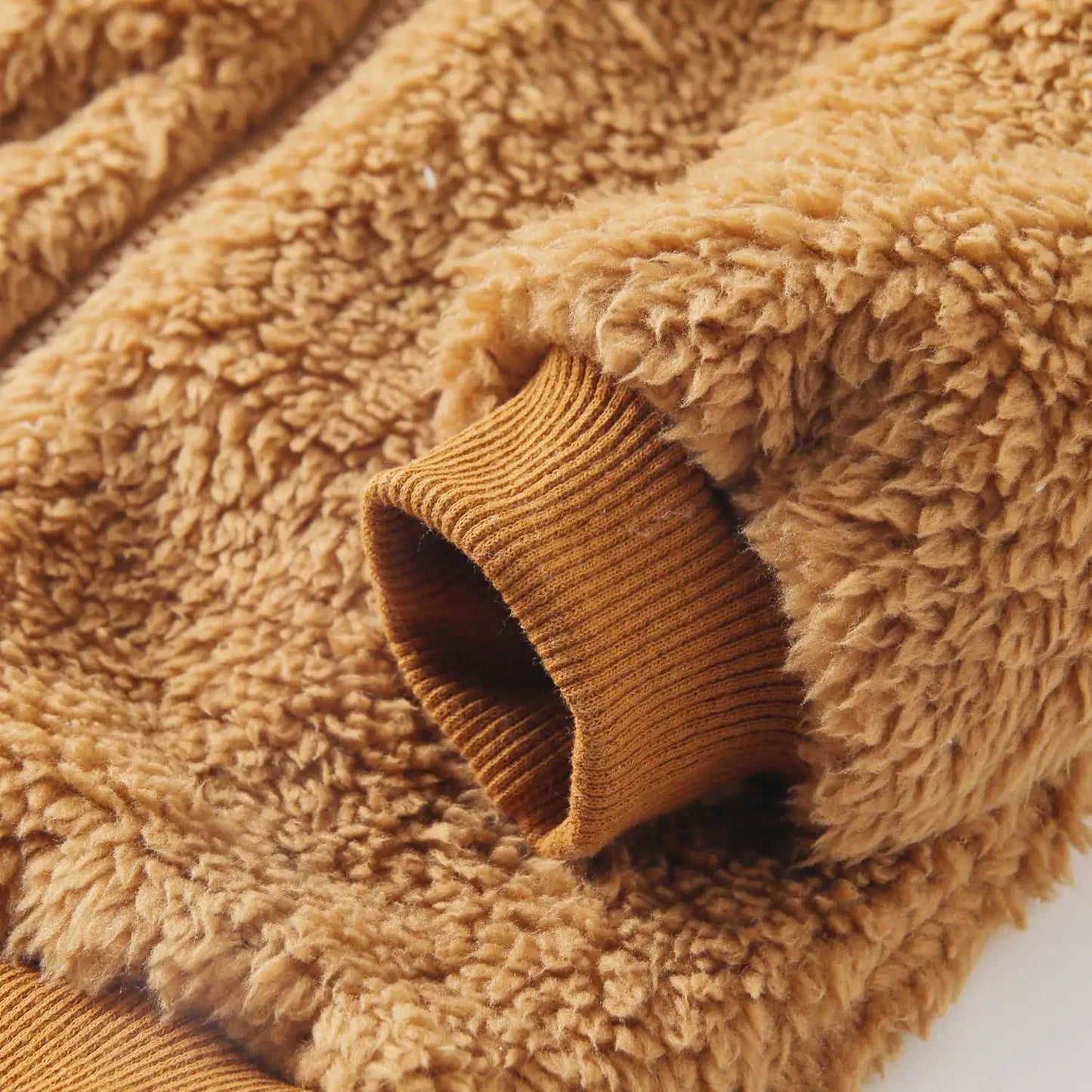 Baby Toddler Boy Girl 2Pcs Bear Winter Clothes Set Zipper Hooded Top with Ears Pant Suit Thick Warm Fleece Two Piece Jogger Set Outfit