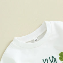 Load image into Gallery viewer, Baby Girl Boy Romper Contrast Color Long Sleeve Letter Lucky Babe Bodysuit St. Patrick&#39;s Day Clothes
