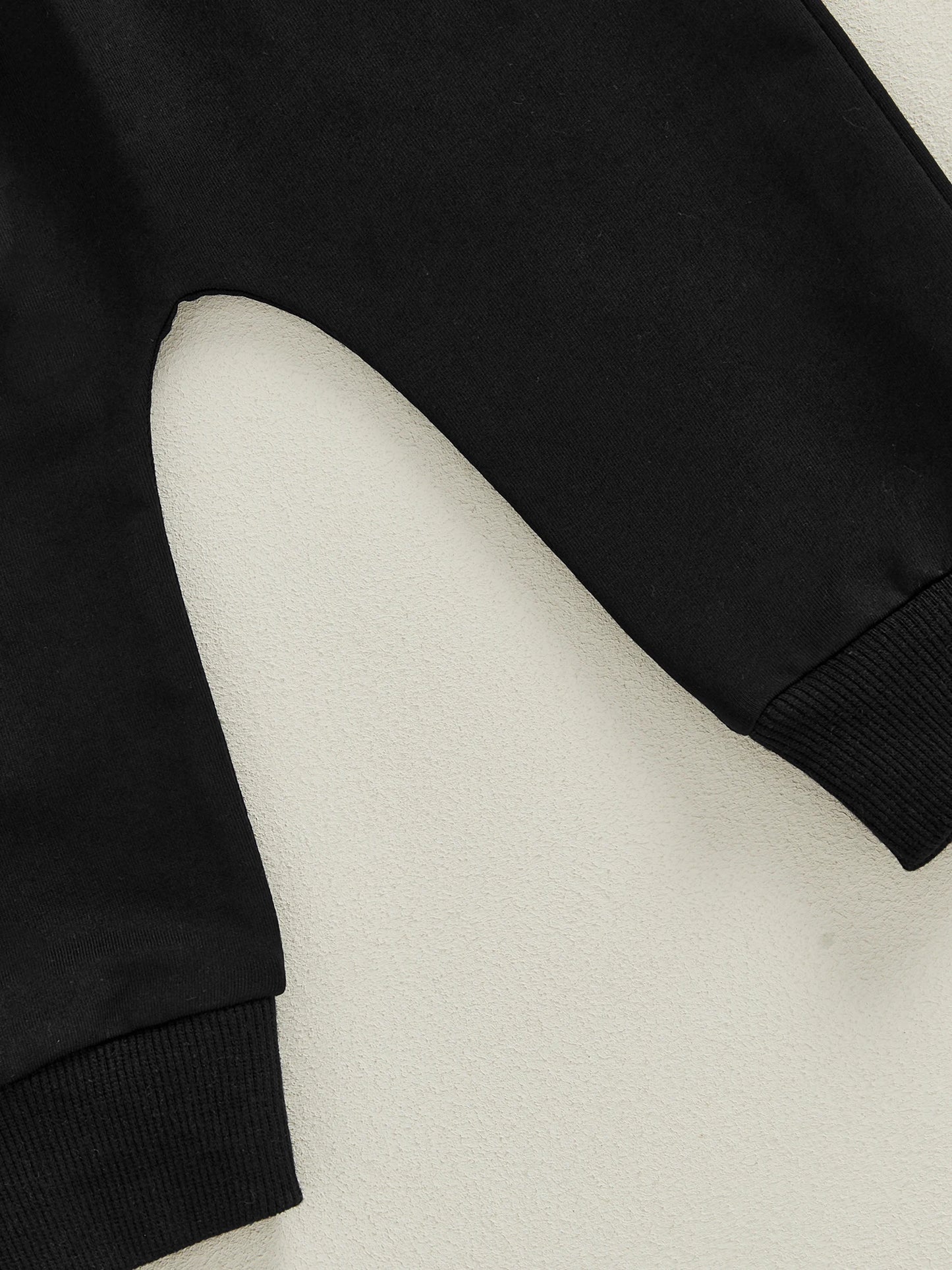 Baby Toddler Boy Girl 2Pcs Spring Fall Outfits Solid Color Long Sleeve Round Neck Pullover Top + Elastic Waist Long Pants Jogger Set