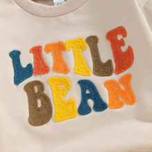 Load image into Gallery viewer, Baby Girls Boys Little Bean Bodysuit Long Sleeve Letter Embroidery Casual Playsuit Romper
