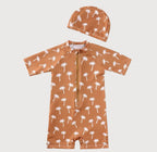 Boys Printed Zip Up Swimsuit