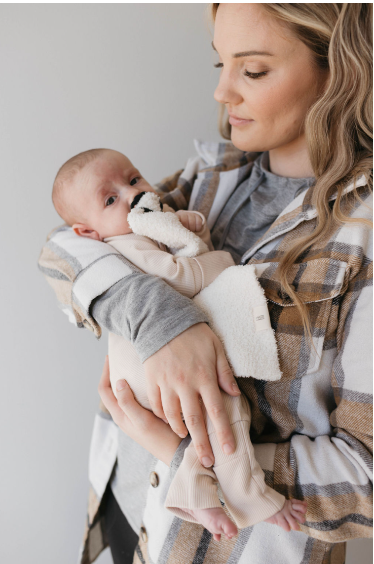Bamboo Zip Pajamas | Ribbed Cream Zipper Romper