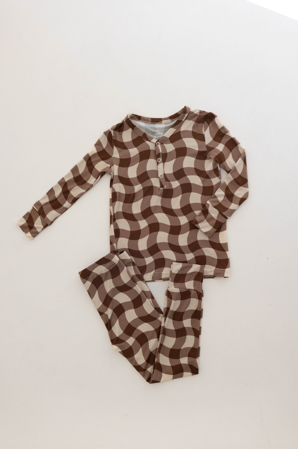 Bamboo Two Piece Pajamas | Groovy Gingham Set