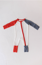 Bamboo Zip Pajamas Zipper Romper | USA, Land That I Love