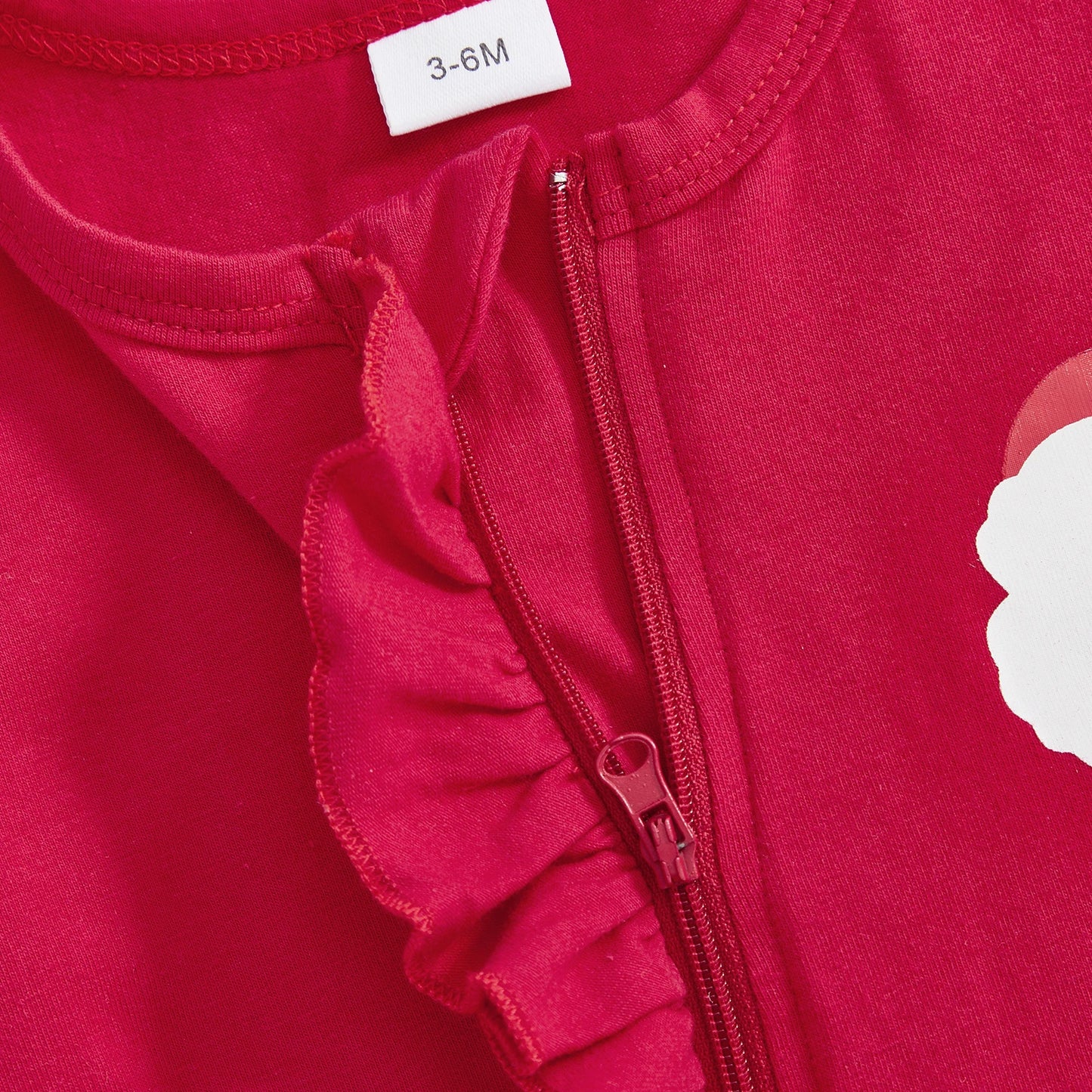 Baby Girl Bell Bottom Romper Fashionable Santa Claus Print Ho Ho Ho Bottom Round Neck Long Sleeve Ruffled Jumpsuit