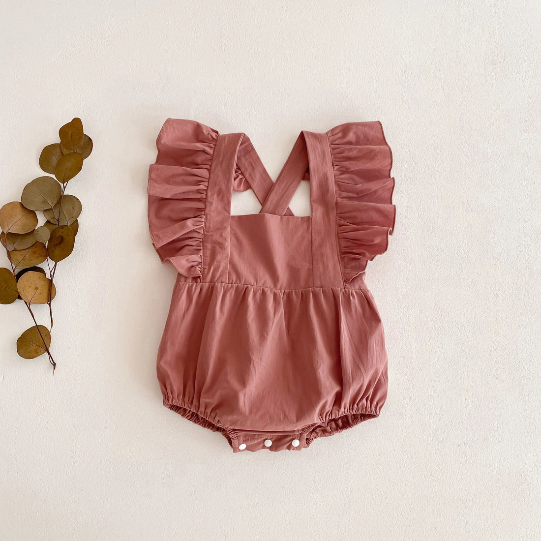 810 Crisscross thong back romper main image 0