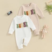 Load image into Gallery viewer, Baby Girl Boy Easter Clothes Fuzzy Bunny Embroidery O-Neck Romper
