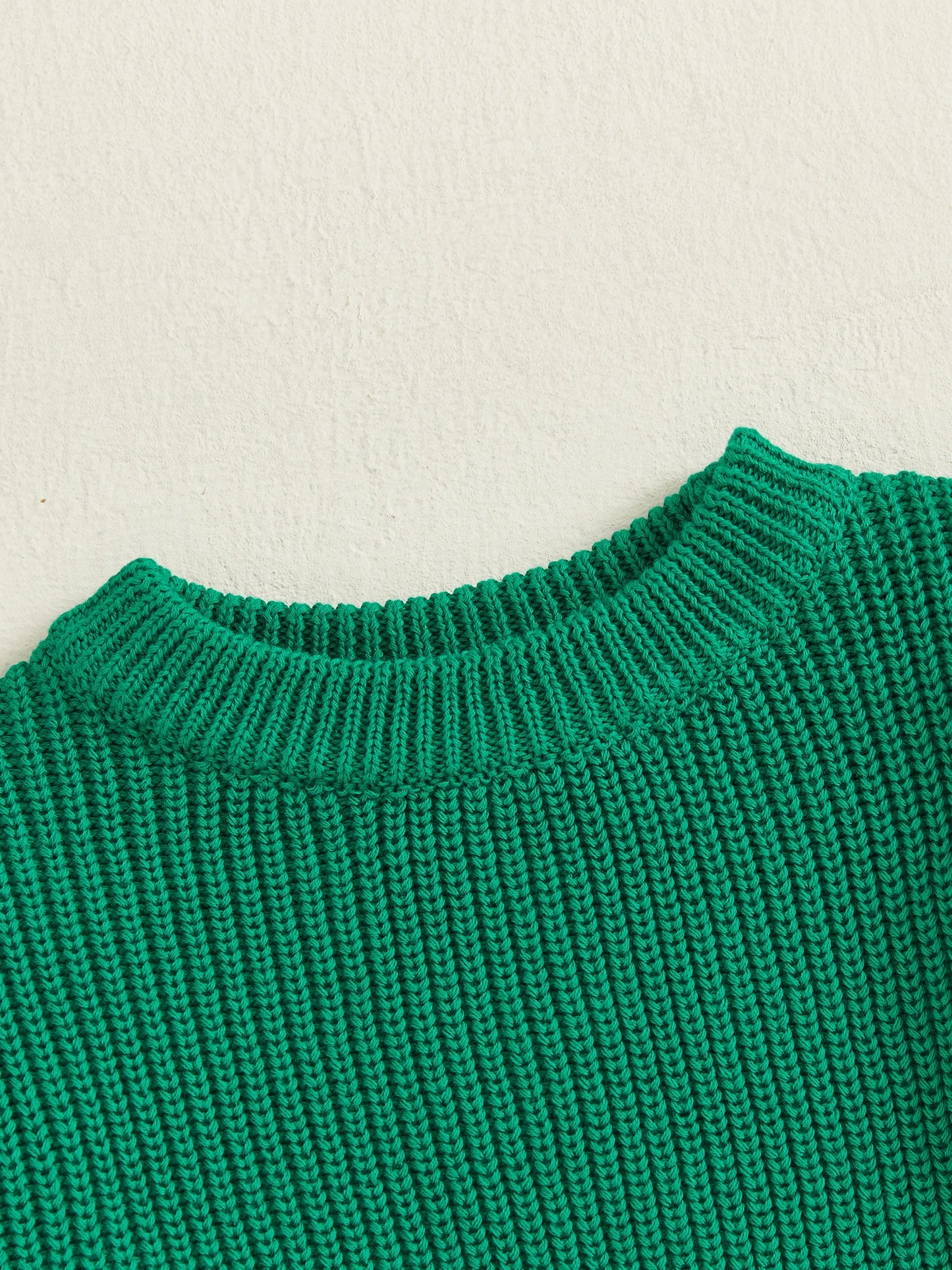 Baby Toddler Kids Girl Boy Knitted Long Sleeve Sweater Solid Loose Pullover Casual Tops Children Knitwear Clothes