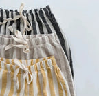 Drawstring Striped Pants